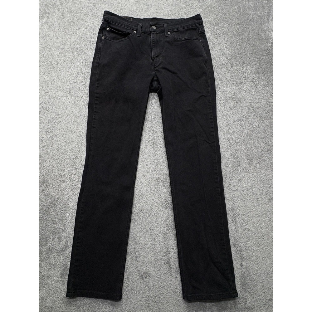 Levis 514 Jeans Mens Measured 33x32 Black Straight Leg Low Rise Denim Classic